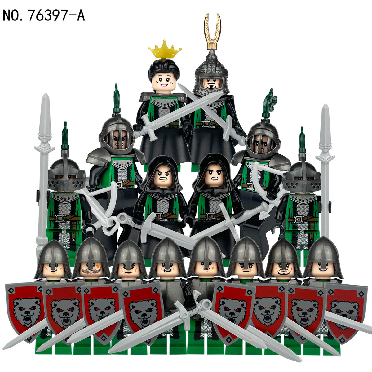 Medieval Knights and Soldiers Lot 16pcs - 76397-A