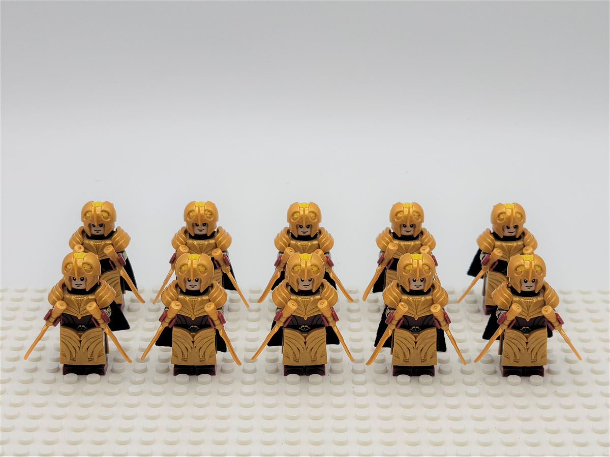 LOTR Mirkwood Elves Daggers Infantry Army 10 Minifigures Set