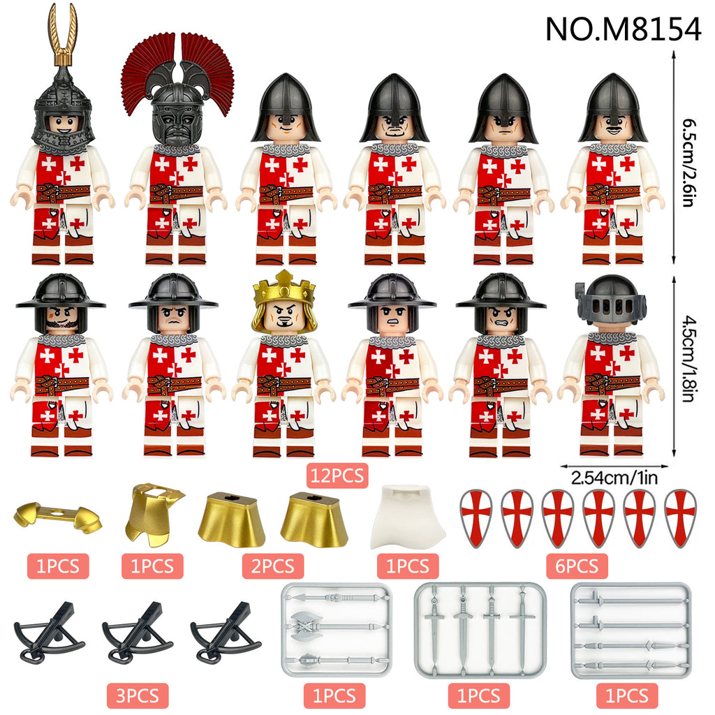 Medieval Knights and Soldiers Lot 12pcs - M8154
