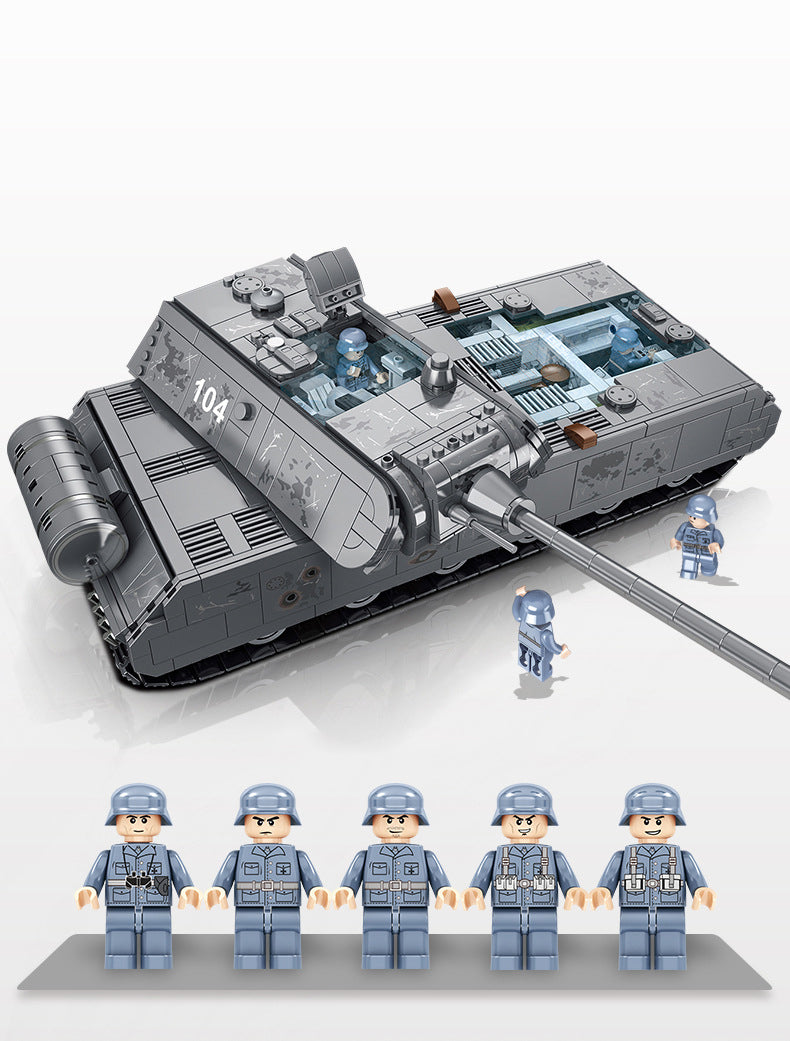 WW II German Panzer VIII Maus Tank Military Army Building Block Set 2127pcs