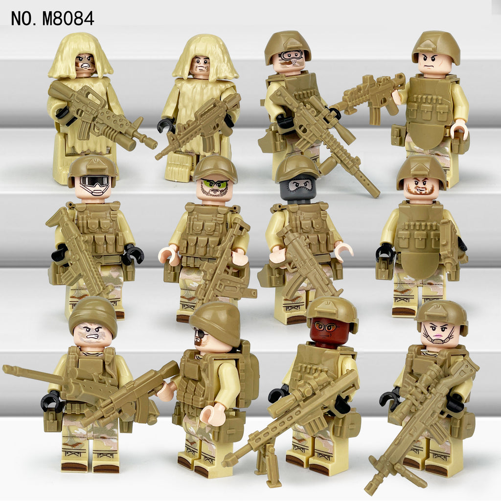 Army Special Forces 12 Custom Minifiguress - M8084