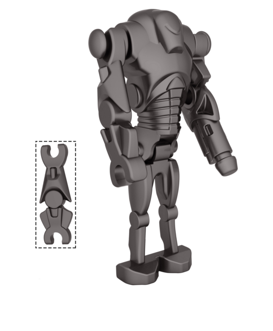 Star Wars B2 Super Battle Droids Custom Cannon Arm Set 20pcs Black and Gun Metal Gray