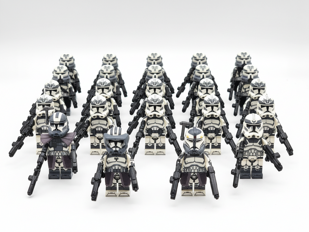 Star Wars 104th Phase 2 Wolfpack Commander Wolffe Clone Troopers 24pcs Minifigures Set