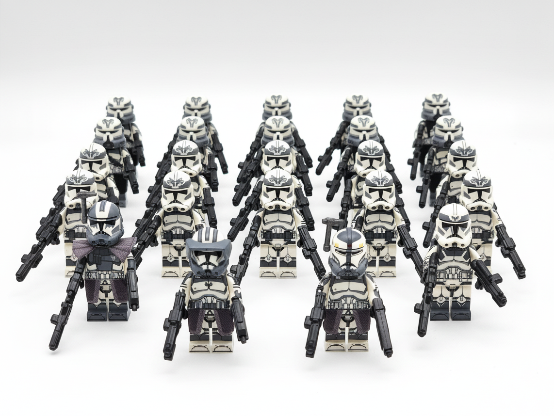 Star Wars 104th Phase 2 Wolfpack Commander Wolffe Clone Troopers 24pcs Minifigures Set