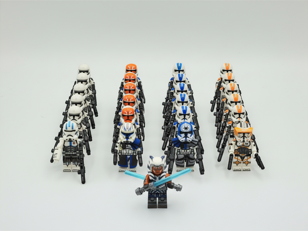 Star Wars Ahsoka Tano Captain Rex Republic Assortment Clone Troopers Army Set 25pcs
