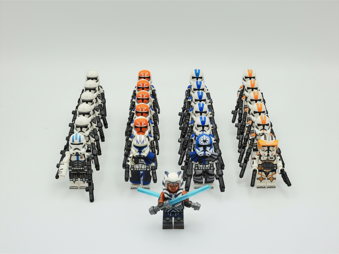Star Wars Ahsoka Tano Captain Rex Republic Assortment Clone Troopers Army Set 25pcs