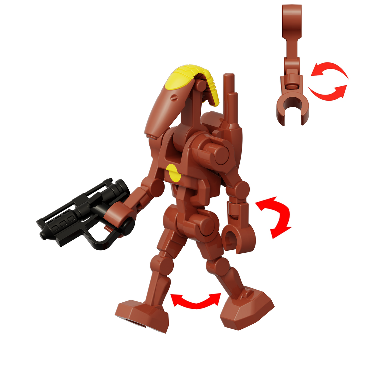 Star Wars B1 Battle Droid with Rotating Arms and Movable Legs Custom Clanker Minifigures 2