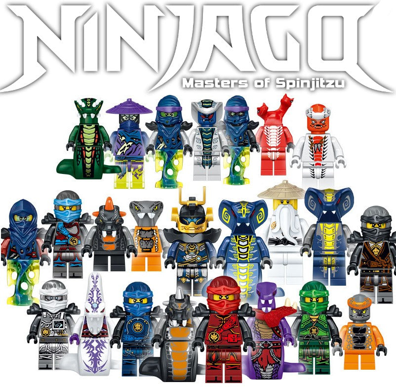 Ninjago vs Serpentine Custom 24 Minifigures Set