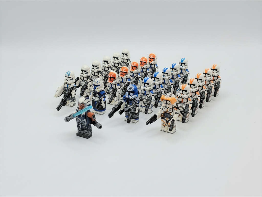 Star Wars Ahsoka Tano Captain Rex Republic Assortment Clone Troopers Army Set 25pcs