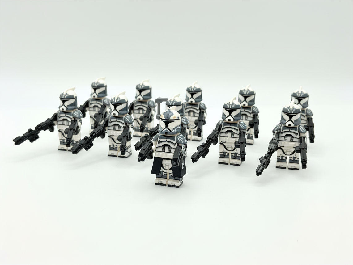 Star Wars Phase 1 Wolfpack Commander Wolffe Clone Troopers Minifigures Set