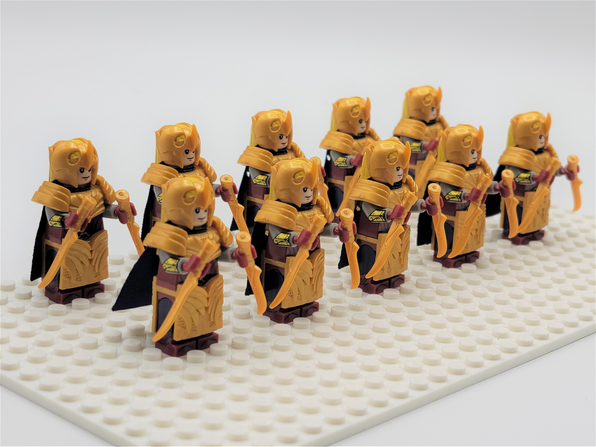 LOTR Mirkwood Elves Daggers Infantry Army 10 Minifigures Set