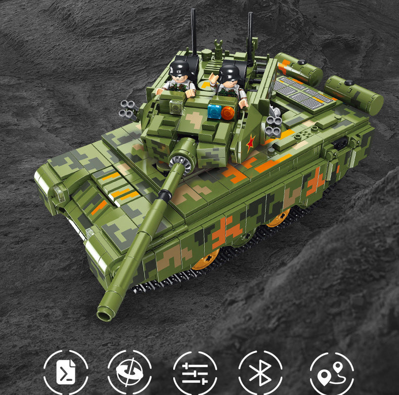 Type 99 Main Battle Tank Military Army Building Block Set RC 1105pcs