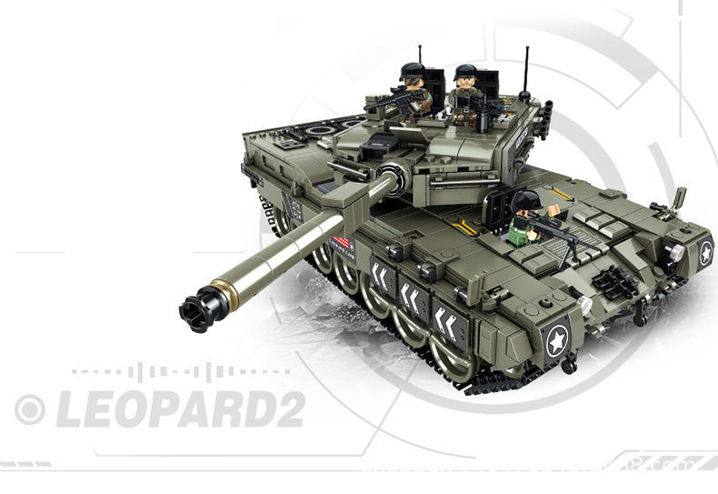 Leoard 2 Main Battle Tank Military Army Building Block Set 1747pcs