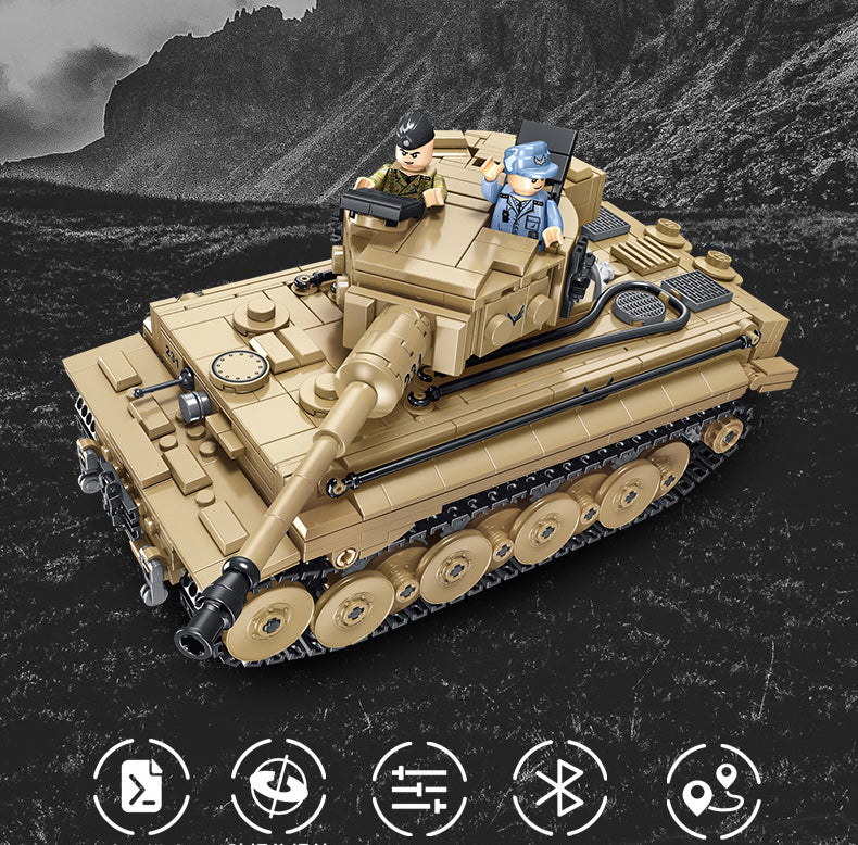 Tiger Panzer Tank Military Army Building Block Set RC 993pcs