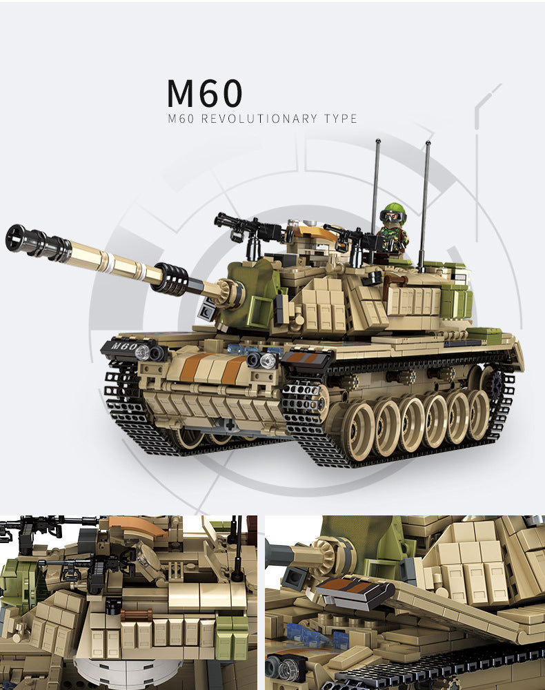 Israeli M60 Magach Main Battle Tank Military Army Building Block Set 1753pcs