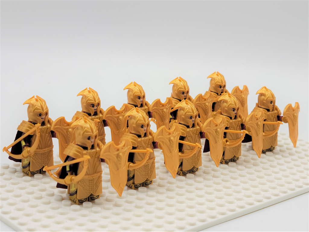 LOTR Mirkwood Elves Heavy Bow Infantry Army 10 Minifigures Set
