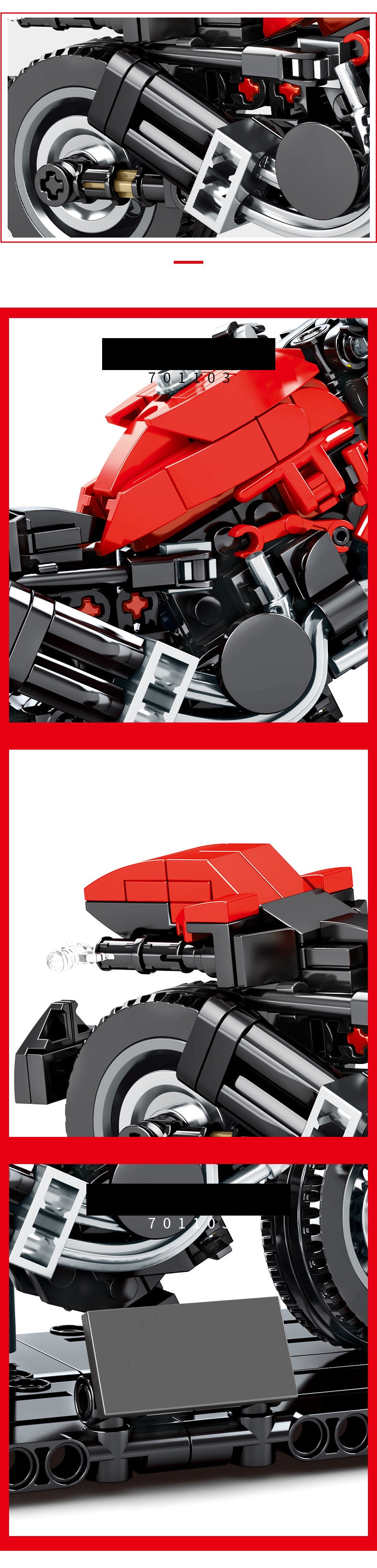 Motorcycle Custom Building Block Set Model 2