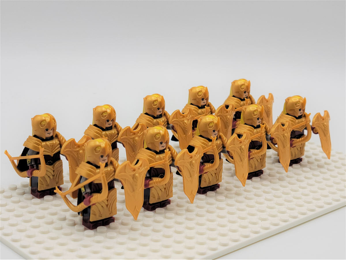 LOTR Mirkwood Elves Light Bow Infantry Army 10 Minifigures Set
