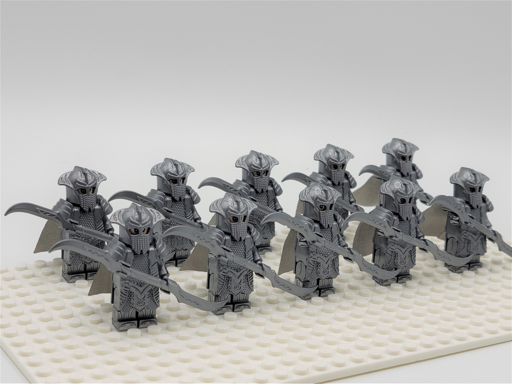 LOTR Mirkwood Elven Double Blade Infantry Army 10 Minifigures Set