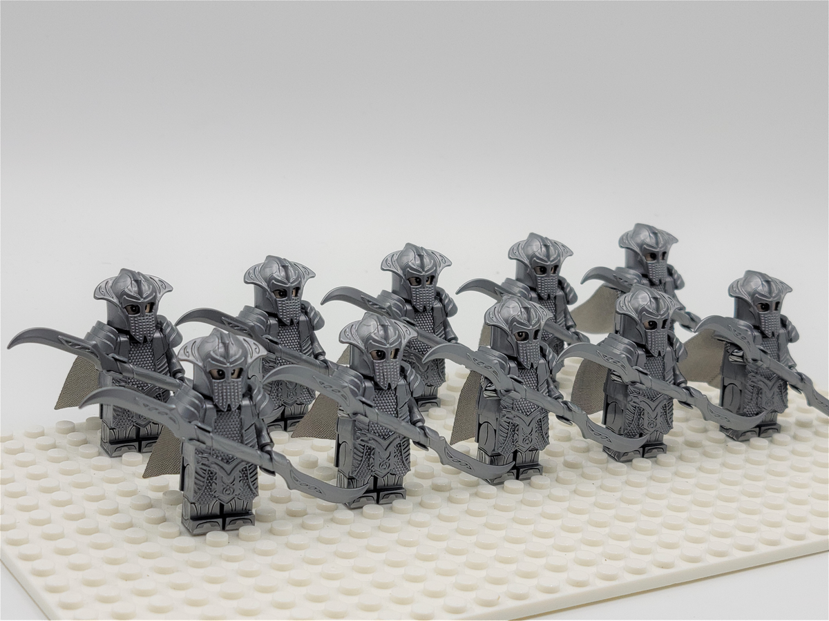LOTR Mirkwood Elven Double Blade Infantry Army 10 Minifigures Set