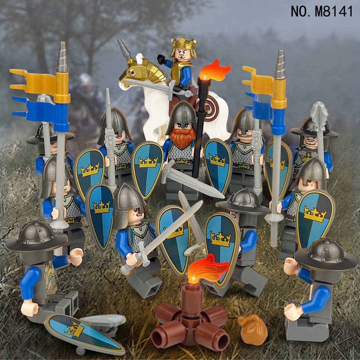Medieval Knights and Soldiers Lot 12pcs - M8141
