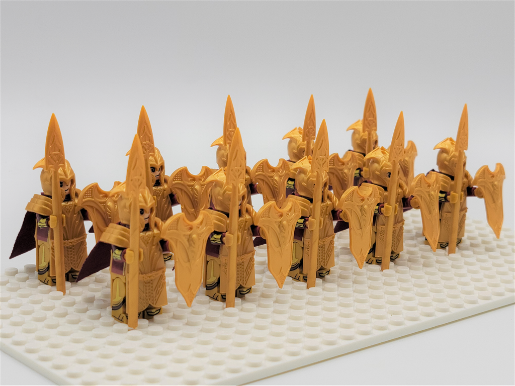 LOTR Mirkwood Elves Heavy Spear Infantry Army 10 Minifigures Set