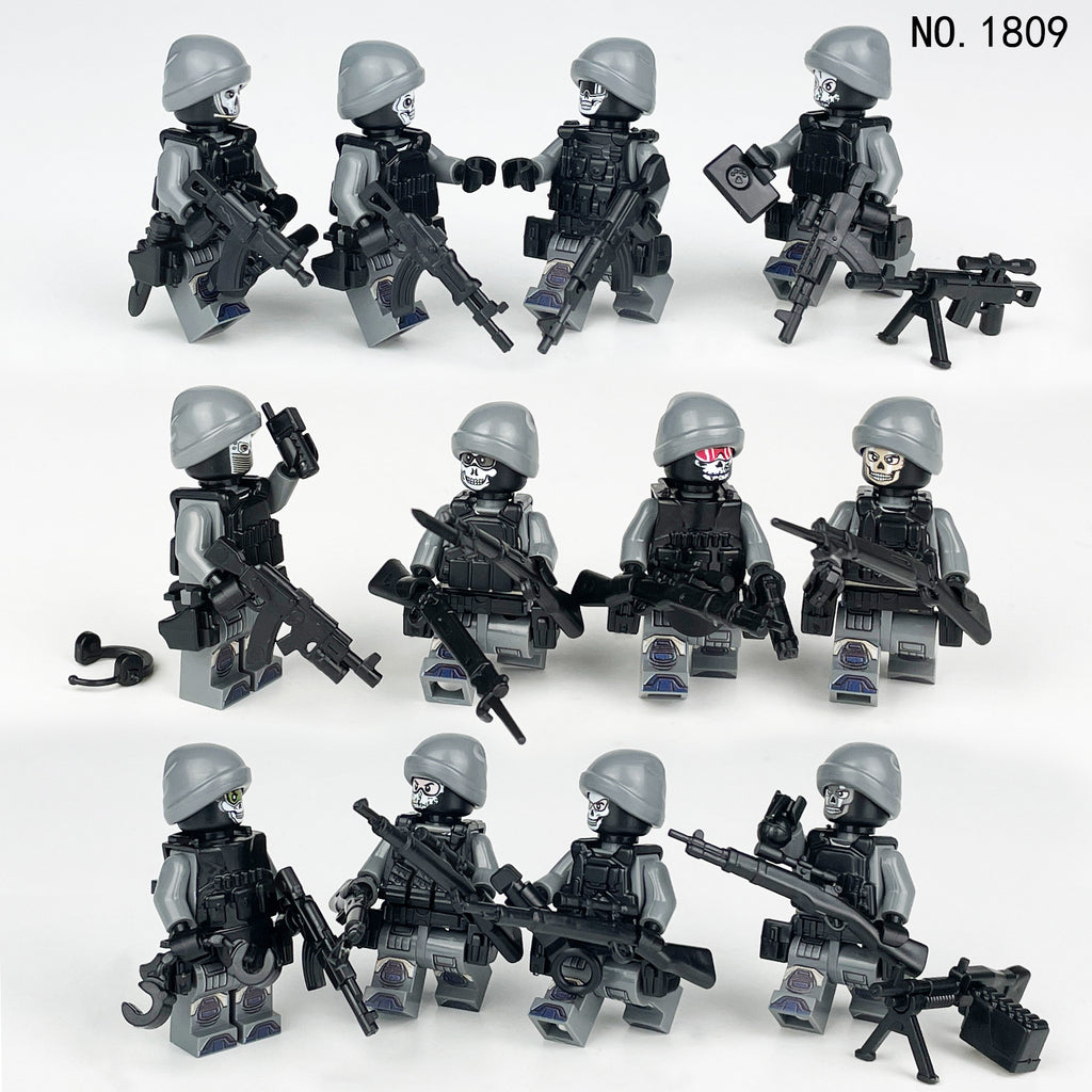 Ghost Team Special Forces 12 Custom Minifigures + Accessories - 1809