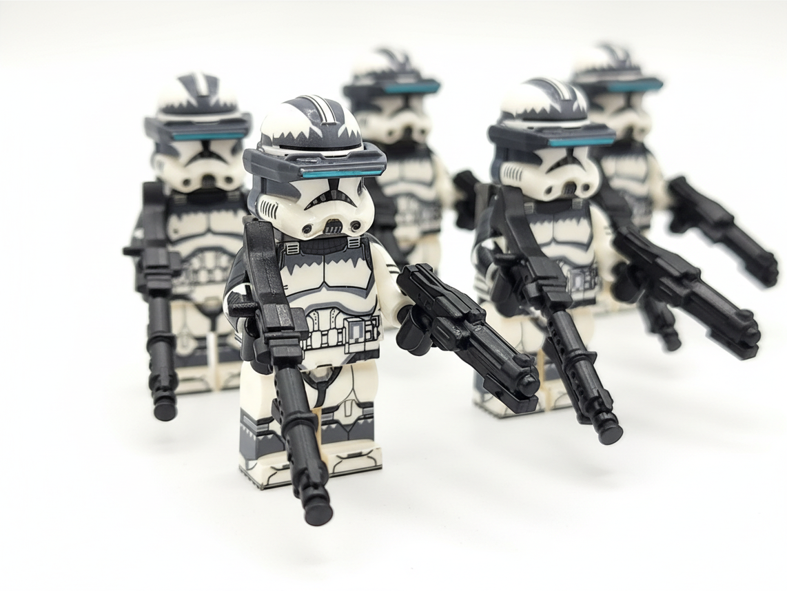 Star Wars 104th Wolfpack Clone Trooper Sergeants Custom Minifigures Set WM