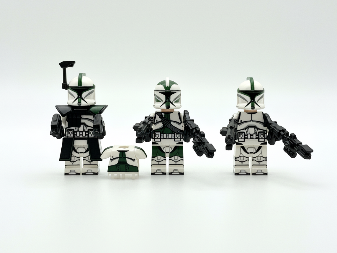 Star Wars Phase 1 41st Scout Commander Gree Clone Troopers ARC Minifigures Set