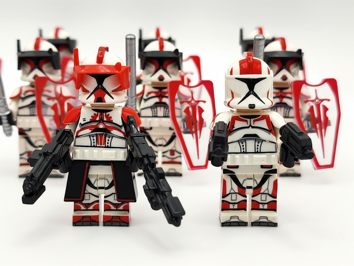 Star Wars Phase 1 Coruscant Guards Clone Trooper Riot Squad Set 14pcs Minifigures Set