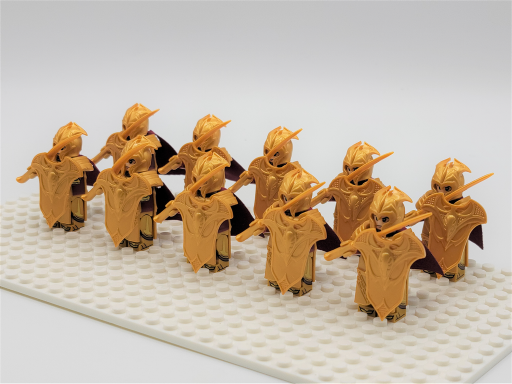 LOTR Mirkwood Elves Heavy Sword Infantry Army 10 Minifigures Set