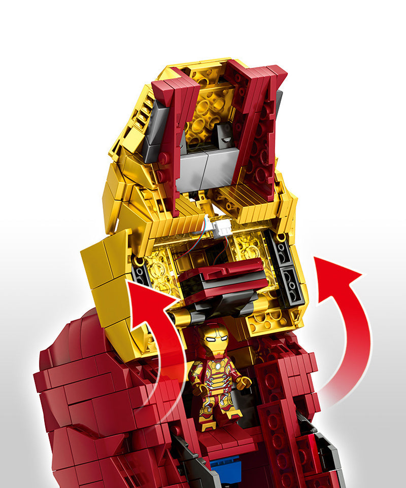 Iron Man MK24 Helmet Custom Building Block Toy 768+pcs LED Kit