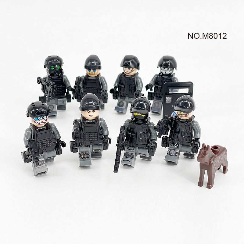 USAF Team Special Forces 8 Custom Minifigures + Container Box Display - H9