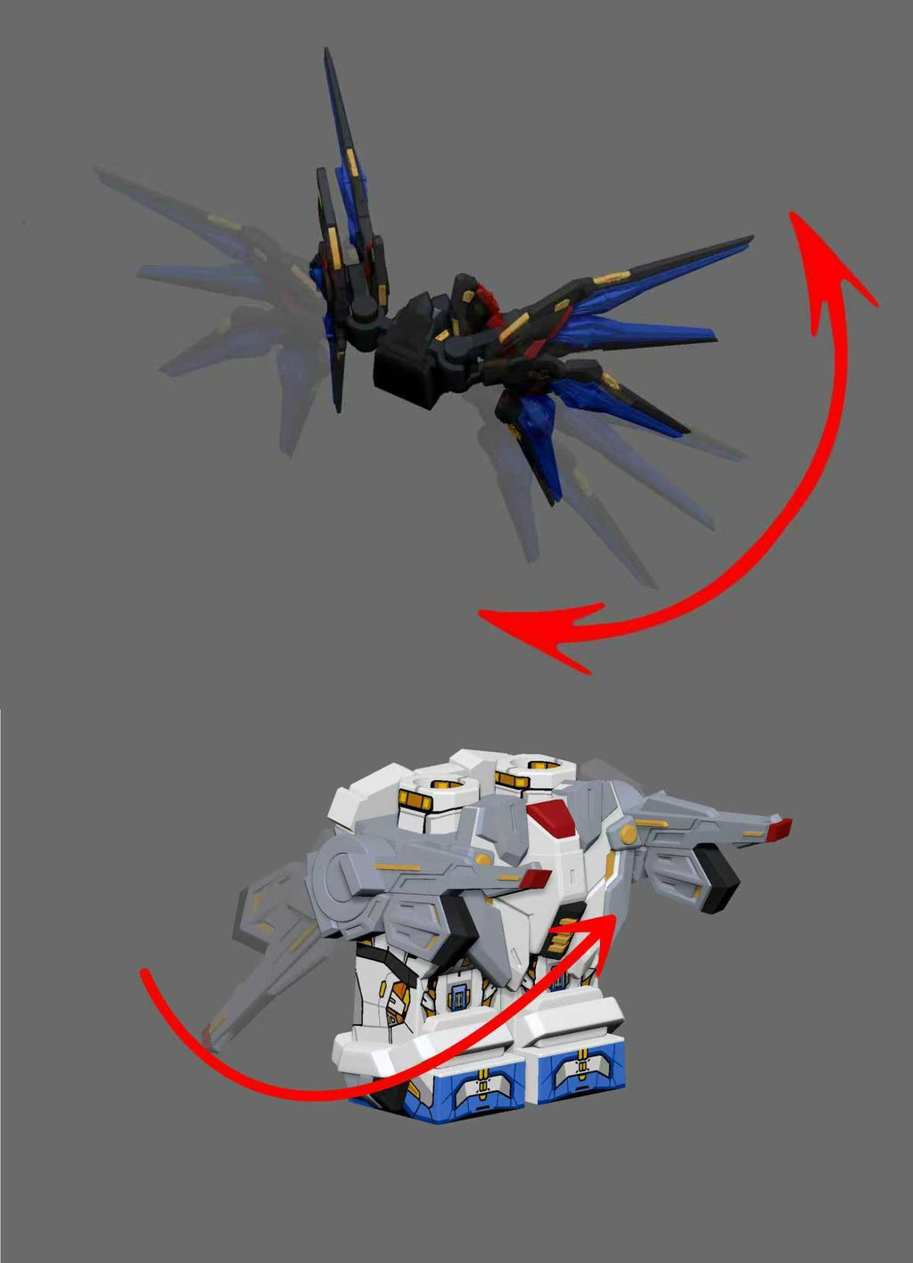 Gundam Seed Strike Freedom Gundam Custom Minifigure
