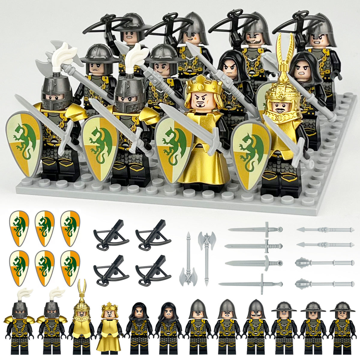 Medieval Knights and Soldiers Lot 12pcs - M8156