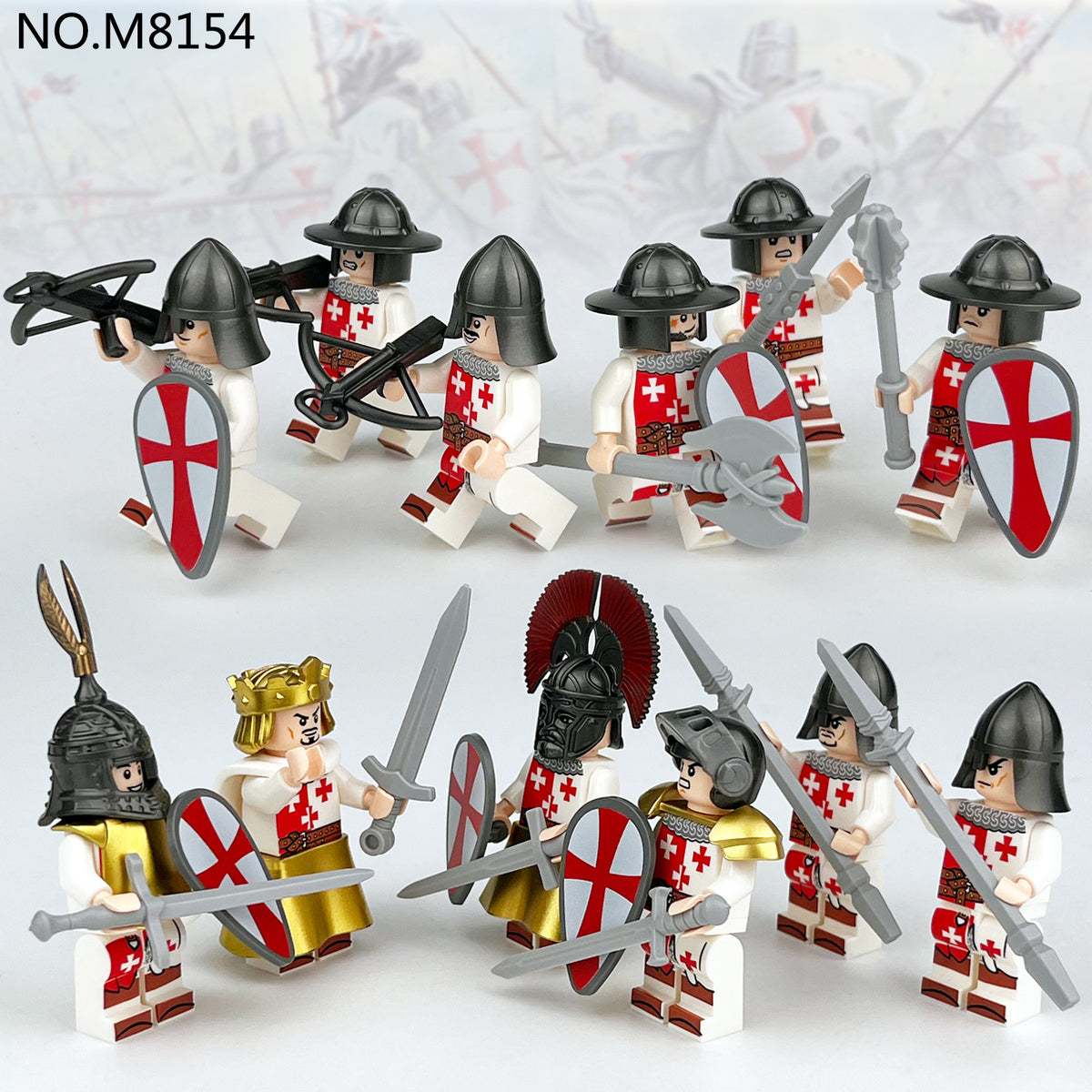 Medieval Knights and Soldiers Lot 12pcs - M8154