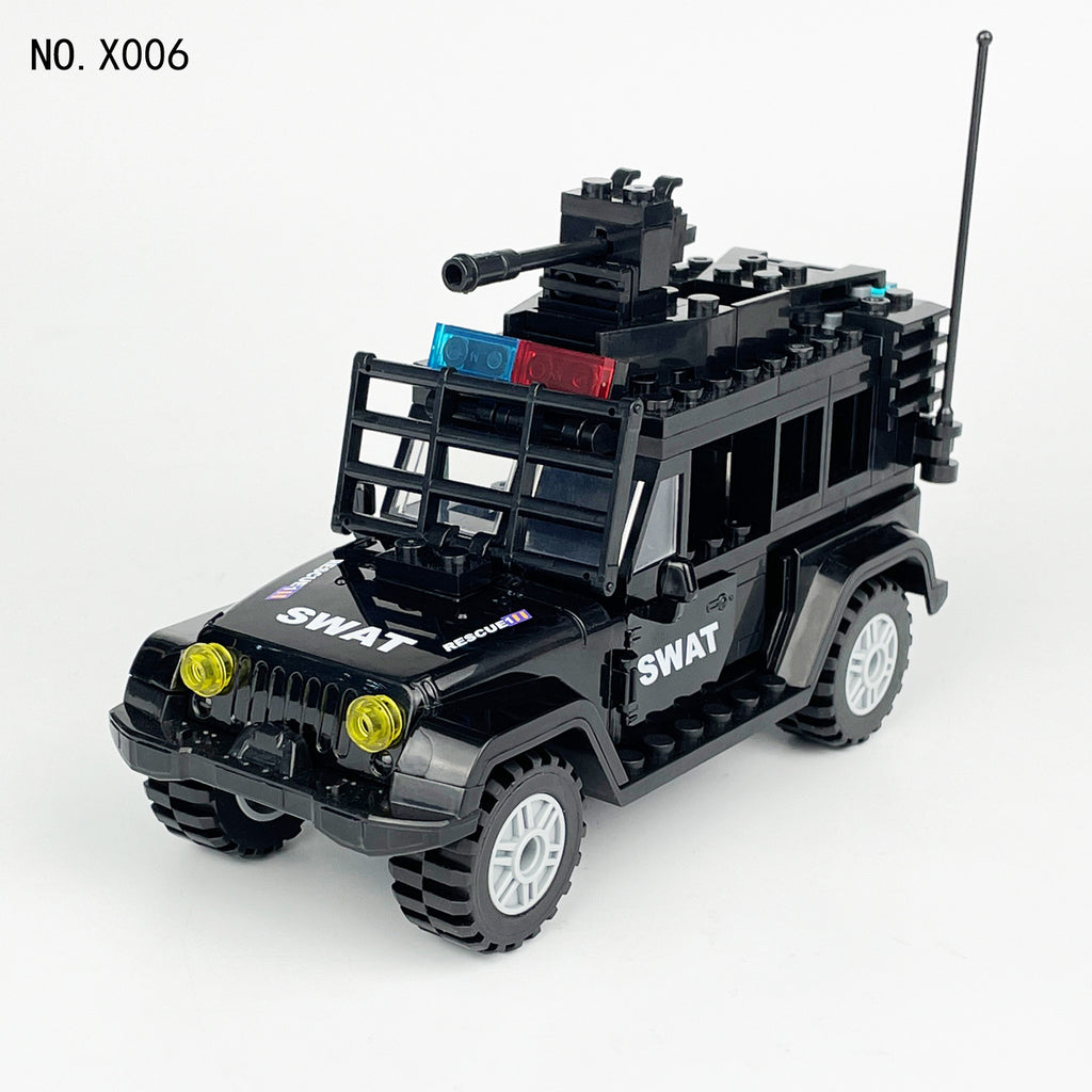 SWAT Team Special Forces 12 Custom Minifigures + Jeep - E12