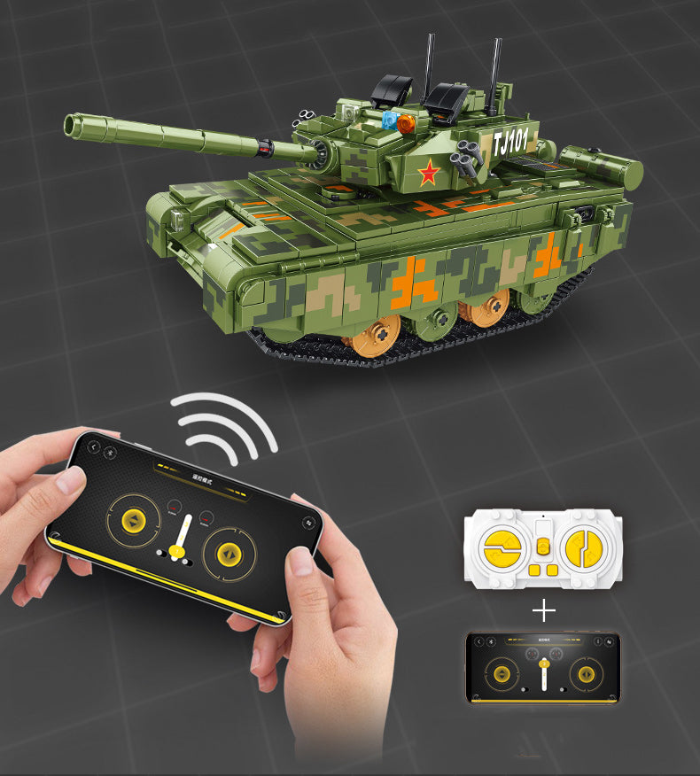 Type 99 Main Battle Tank Military Army Building Block Set RC 1105pcs