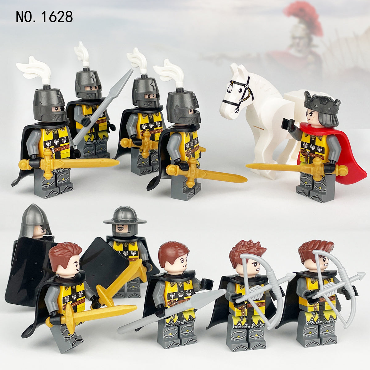 Medieval Knights and Soldiers Lot 12pcs - 1628