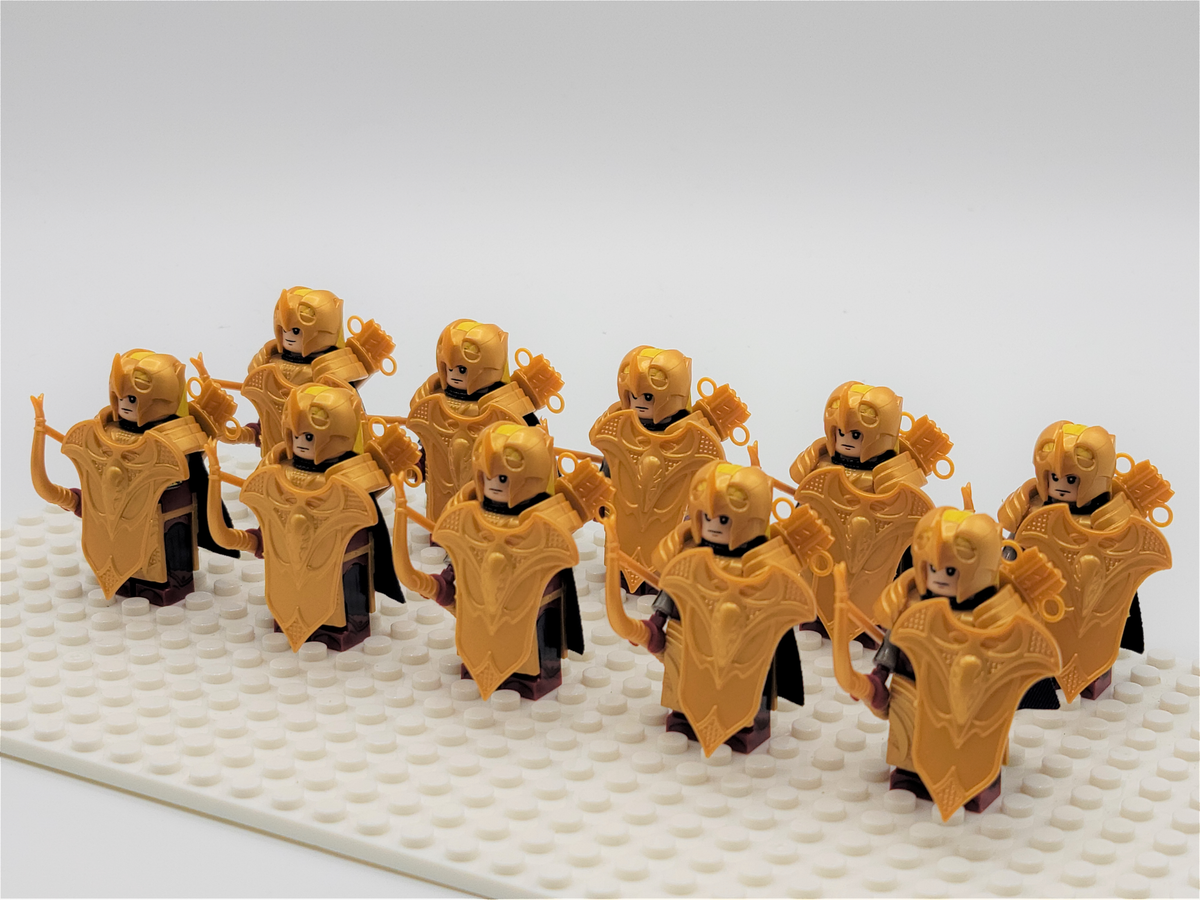 LOTR Mirkwood Elves Light Bow Infantry Army 10 Minifigures Set
