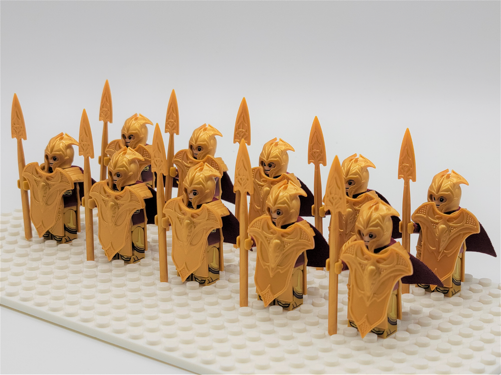 LOTR Mirkwood Elves Heavy Spear Infantry Army 10 Minifigures Set