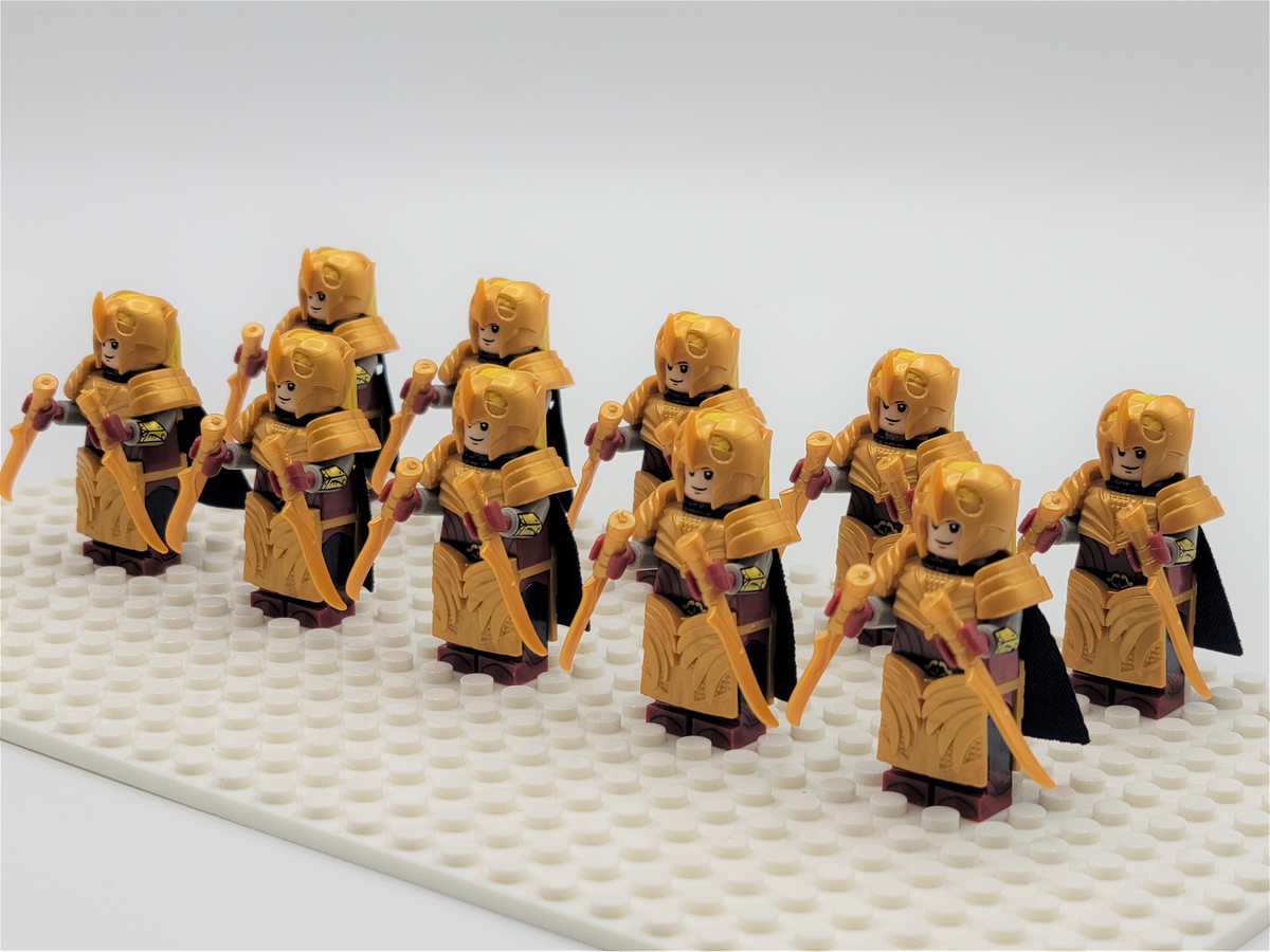 LOTR Mirkwood Elves Daggers Infantry Army 10 Minifigures Set