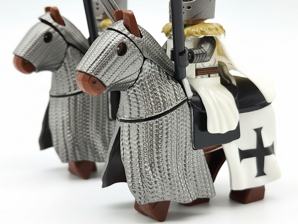 Mounted Teutonic Knights Armored Warhorse Set 10pcs XH