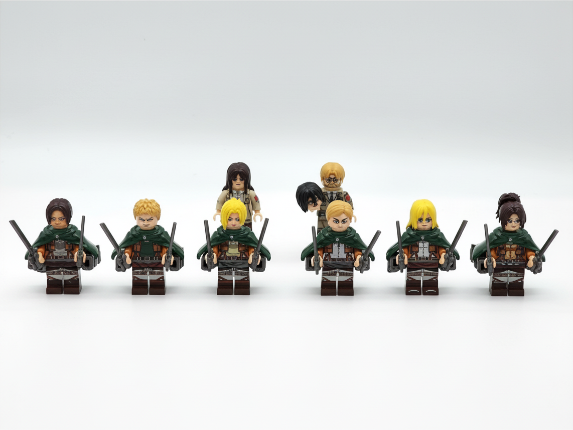 Attack on Titans TV Series Custom Minifigures Set 8pcs Set 2