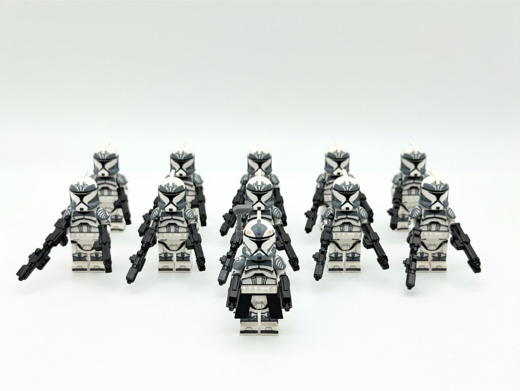 Star Wars Phase 1 Wolfpack Commander Wolffe Clone Troopers Minifigures Set
