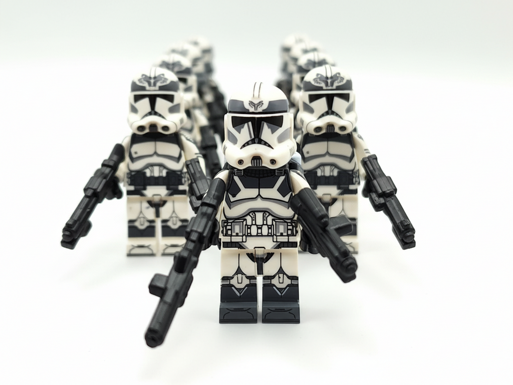 Star Wars 104th Phase 2 Wolfpack Commander Wolffe Clone Troopers 24pcs Minifigures Set