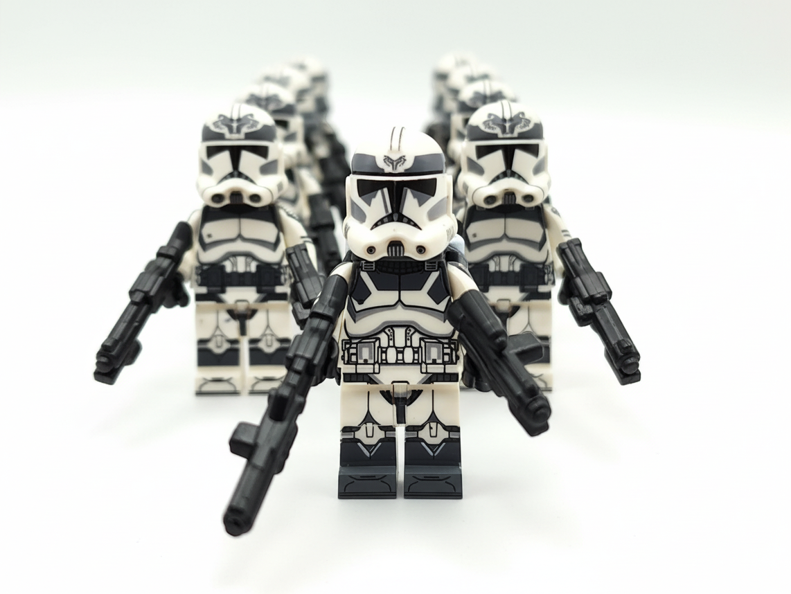 Star Wars 104th Phase 2 Wolfpack Commander Wolffe Clone Troopers 24pcs Minifigures Set