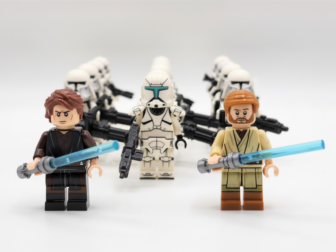 Star Wars Obi Wan Anakin Phase 2 Army Custom Minifigures Set 25pcs