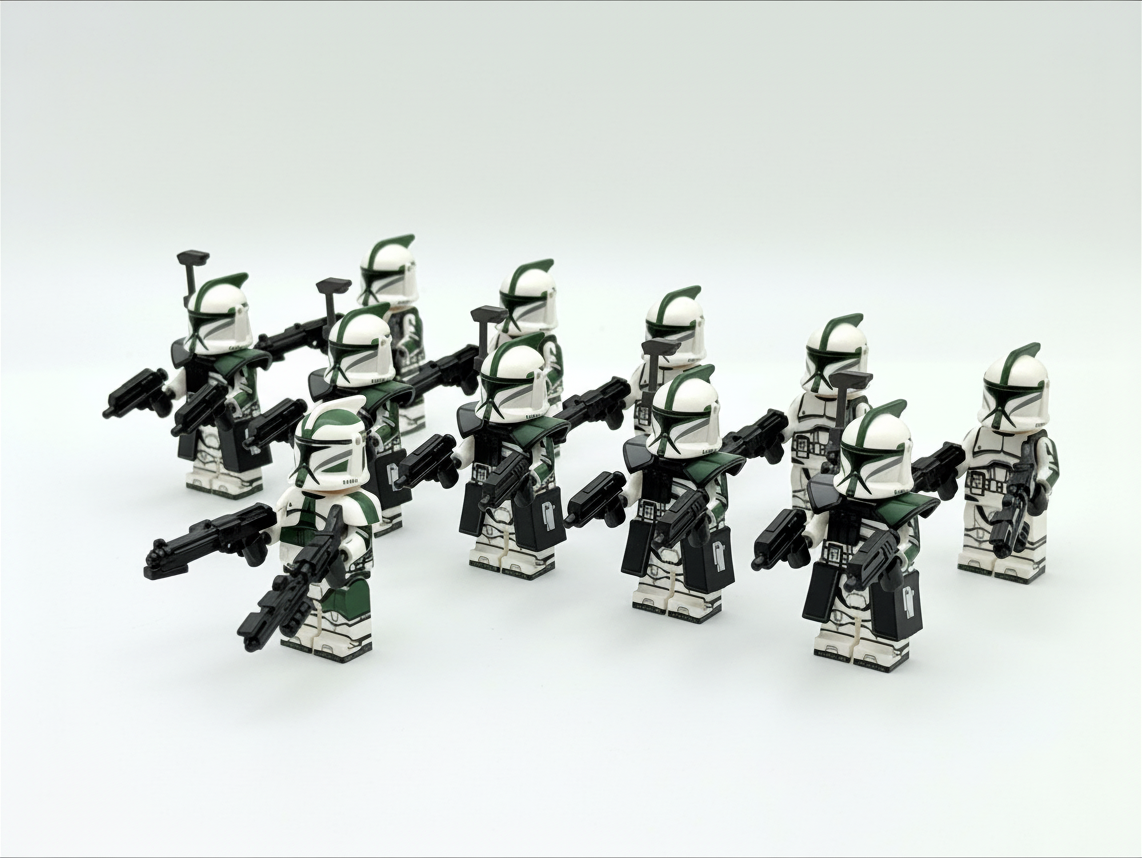 Star Wars Phase 1 41st Scout Commander Gree Clone Troopers ARC Minifigures Set