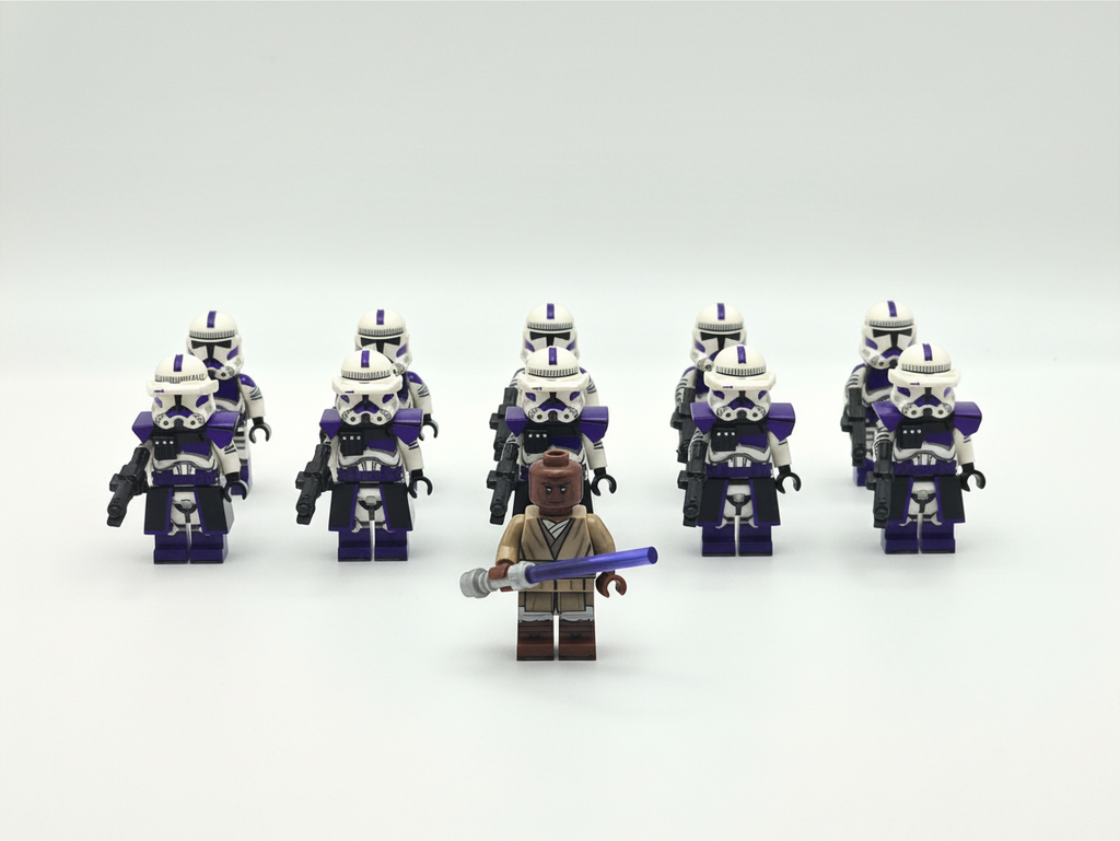 Star Wars Mace Windu 187th Legion Clone Troopers Minifigures Set 11pcs